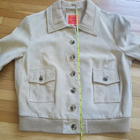 Isaac mizrahi for target suede bomber jacket sz.S - Picture 7 of 9